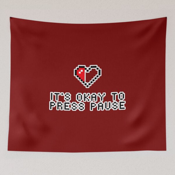 Item preview, Retro videogame inspirational quote, it's okay to press pause designed and sold by Ghibli.exe.