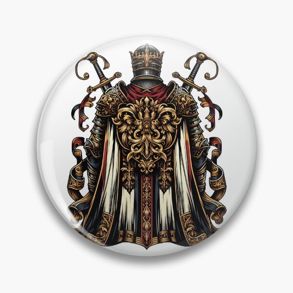 Item preview, Medieval King Warrior Crown Ornate Armor Royal Art designed and sold by DrawDrip.