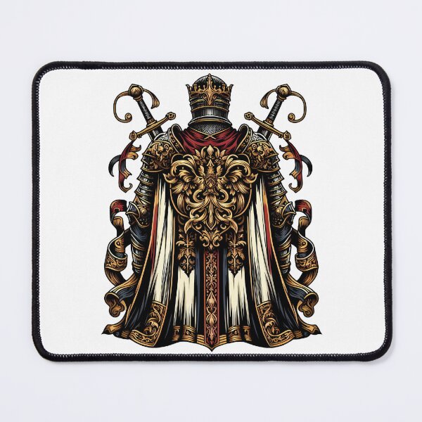 Item preview, Medieval King Warrior Crown Ornate Armor Royal Art designed and sold by DrawDrip.
