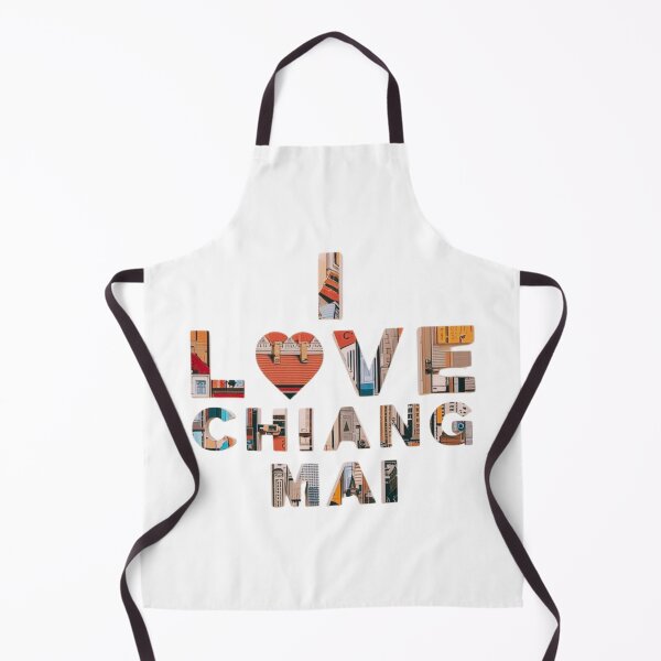 Item preview, I Love Chiang Mai Thailand Travel Collage Art designed and sold by RDproject.