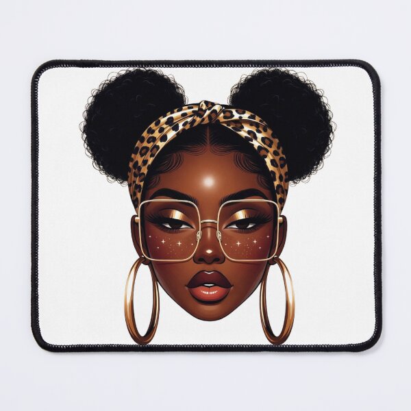 Item preview, Empowered Afro Puffs Leopard Headband Aesthetic designed and sold by GrumpySableye.
