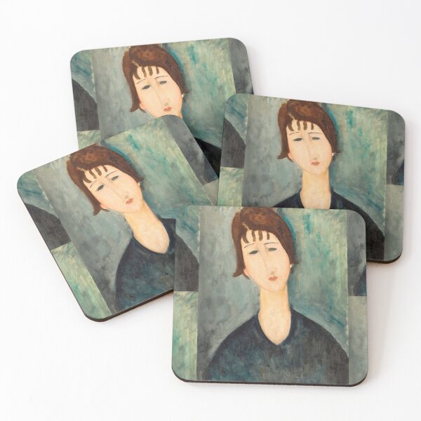 Item preview, A Woman by Amedeo Modigliani: Modernist Portrait Fine Art Print designed and sold by artofuniverse.