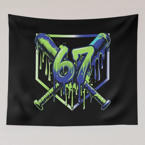 Item preview, 67 Baseball Drip Effect Urban Tee Style 6-7 Meme Graphic designed and sold by tinglatoravi.