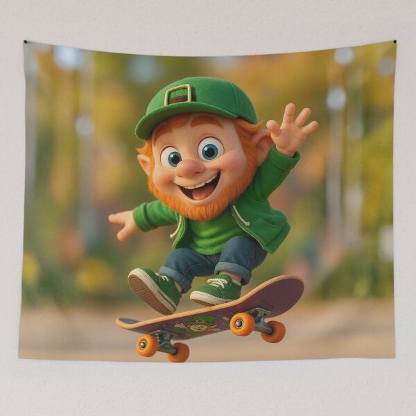 Item preview, Skater Leprechaun Boy designed and sold by Sillytoe.
