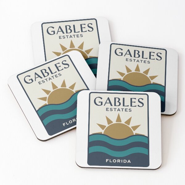 Item preview, Gables Estates Florida - Beach Sign designed and sold by TheOldMittenIllustrated.