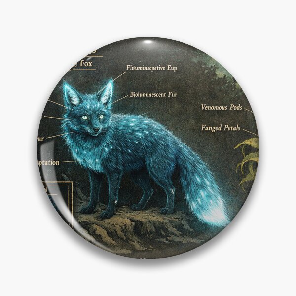 Item preview, Luminosa Noctivulpes – Bioluminescent Alpine Fox (Speculative Flora & Fauna, Plate VII) designed and sold by Grand Illusions.