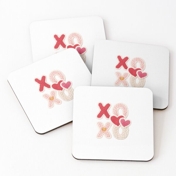 Item preview, XOXO Crochet Hearts Look | Handmade Valentine Yarn Letters | Cozy Love Design designed and sold by MerryHillStudio.