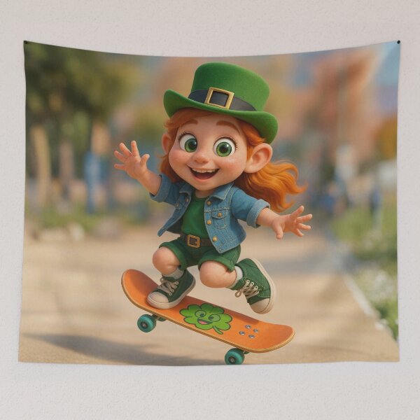 Item preview, Skater Leprechaun Girl designed and sold by Sillytoe.