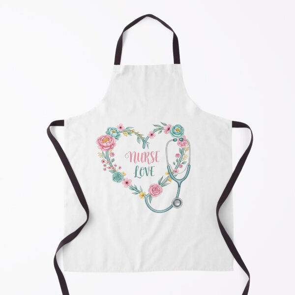 Item preview, Nurse Love Floral Stethoscope Heart - Cute Watercolor Medical Art designed and sold by Latikshop.