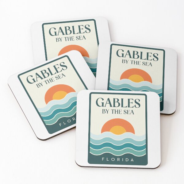 Item preview, Gables By The Sea Florida - Beach Sign designed and sold by TheOldMittenIllustrated.