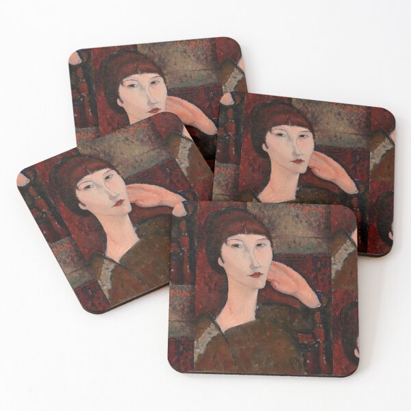 Item preview, Adrienne Woman With Bangs by Amedeo Modigliani: École de Paris Portrait Poster designed and sold by artofuniverse.