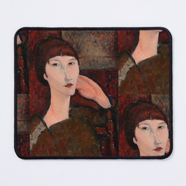 Item preview, Adrienne Woman With Bangs by Amedeo Modigliani: École de Paris Portrait Poster designed and sold by artofuniverse.