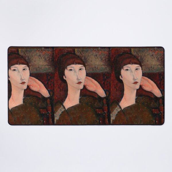 Item preview, Adrienne Woman With Bangs by Amedeo Modigliani: École de Paris Portrait Poster designed and sold by artofuniverse.