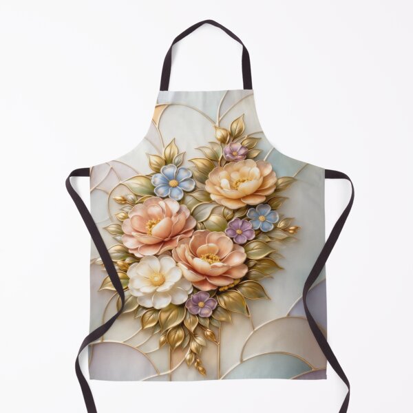 Item preview, Stained Glass Floral Bouquet Art – Elegant Vintage Botanical Window Illustration designed and sold by TSOL5.