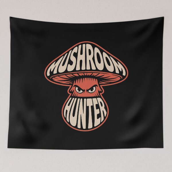 Item preview, Mushroom Hunter - orange and black bold design nature lover gift designed and sold by Fantasy Cache.