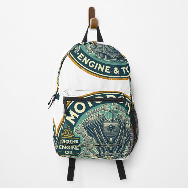 Item preview, AN OLD ROUND TIN SIGN WITH MOTOR AND WRENCHES designed and sold by infinitearte.