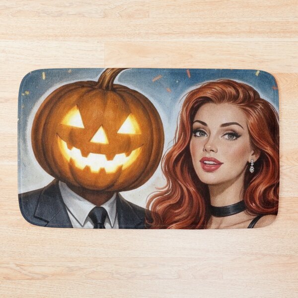 Item preview, Headless Horseman & Redhead - 1950s Vintage Illustration designed and sold by TheHorsemanRidesAgain.