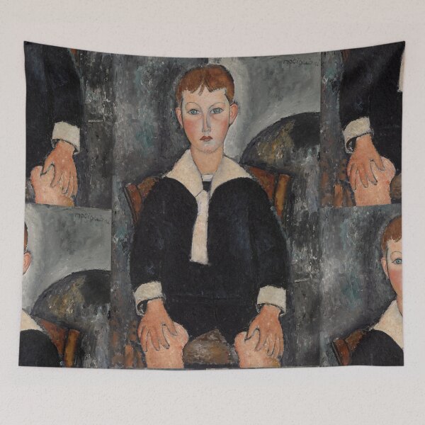 Item preview, Boy in Sailor Suit by Amedeo Modigliani: École de Paris Portrait Print designed and sold by artofuniverse.