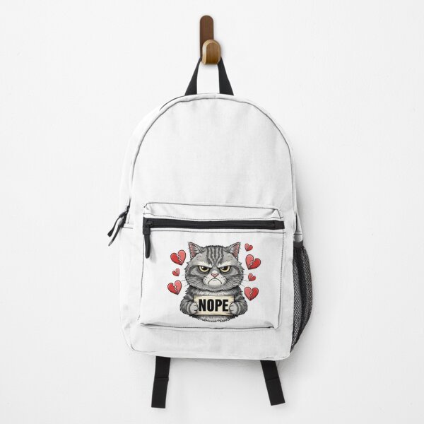 Item preview, Grumpy Cat "NOPE" Sign - Funny Anti-Valentine's Day Broken Heart Art designed and sold by Latikshop.