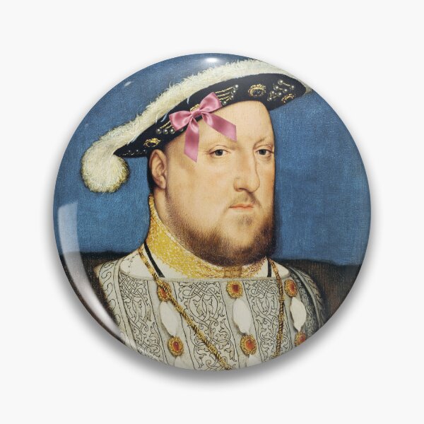 Item preview, Coquette Henry VIII - Holbein Tudor Art Parody with Pink Bow designed and sold by Open Canvas.
