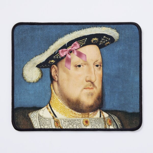 Item preview, Coquette Henry VIII - Holbein Tudor Art Parody with Pink Bow designed and sold by Open Canvas.