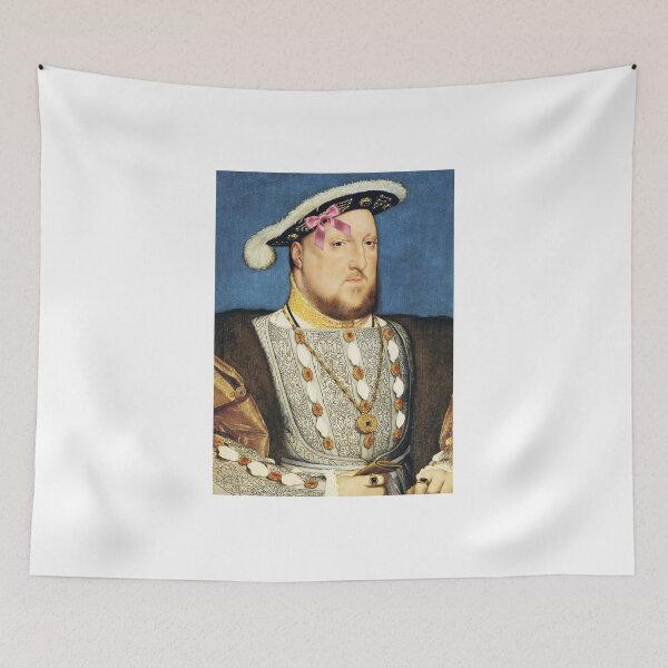Item preview, Coquette Henry VIII - Holbein Tudor Art Parody with Pink Bow designed and sold by Open Canvas.