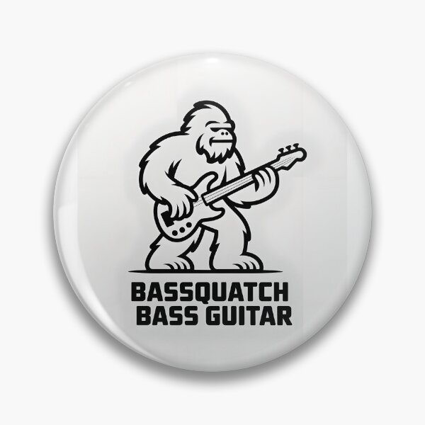Item preview, Minimal Bassquatch Bass Guitar Line Art designed and sold by Viktorio Art Shop.