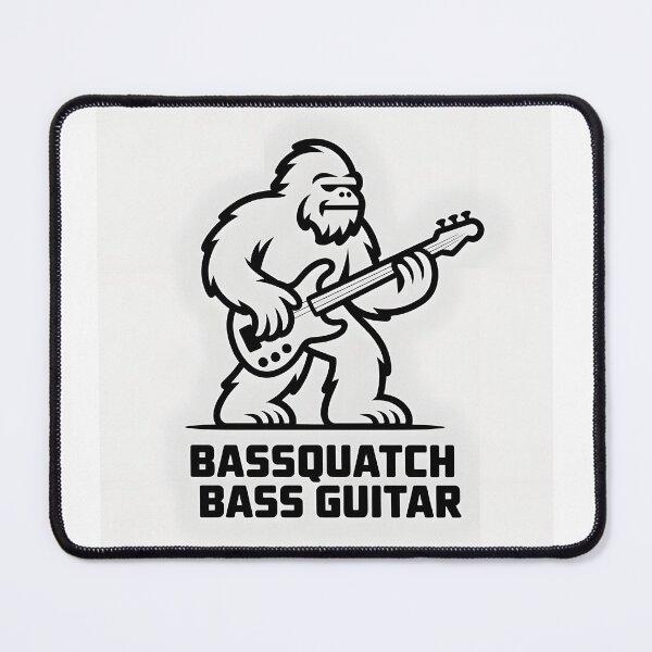 Item preview, Minimal Bassquatch Bass Guitar Line Art designed and sold by Viktorio Art Shop.