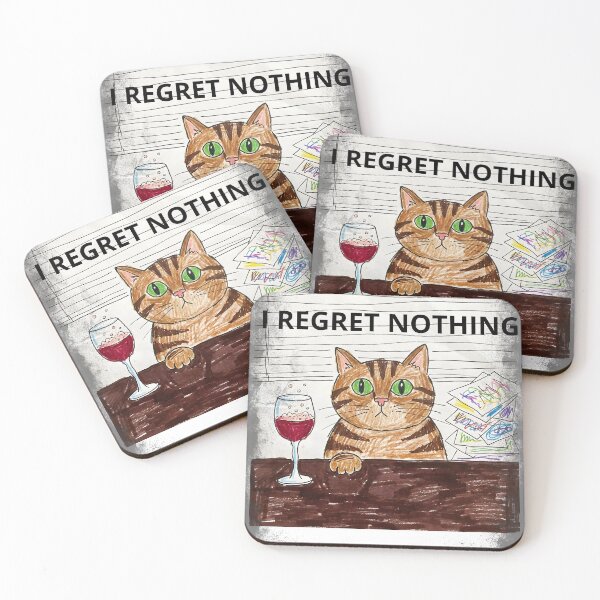 Item preview, I Regret Nothing Cat designed and sold by Pukisdaizi.