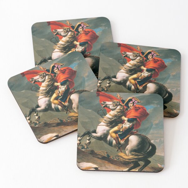 Item preview, Coquette Napoleon Crossing the Alps - David Art Parody with Pink Bow designed and sold by Open Canvas.