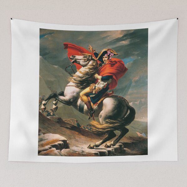Item preview, Coquette Napoleon Crossing the Alps - David Art Parody with Pink Bow designed and sold by Open Canvas.