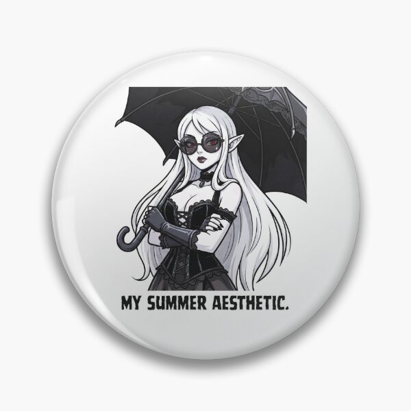 Item preview, My Summer Aesthetic: Goth Vampire Girl with Umbrella designed and sold by SkinnyFlatWhite.