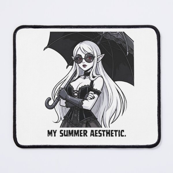 Item preview, My Summer Aesthetic: Goth Vampire Girl with Umbrella designed and sold by SkinnyFlatWhite.