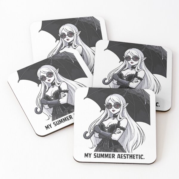 Item preview, My Summer Aesthetic: Goth Vampire Girl with Umbrella designed and sold by SkinnyFlatWhite.