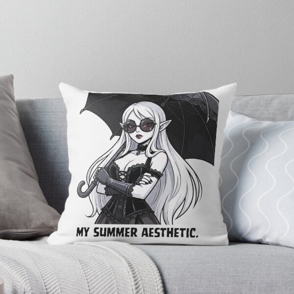 Item preview, My Summer Aesthetic: Goth Vampire Girl with Umbrella designed and sold by SkinnyFlatWhite.