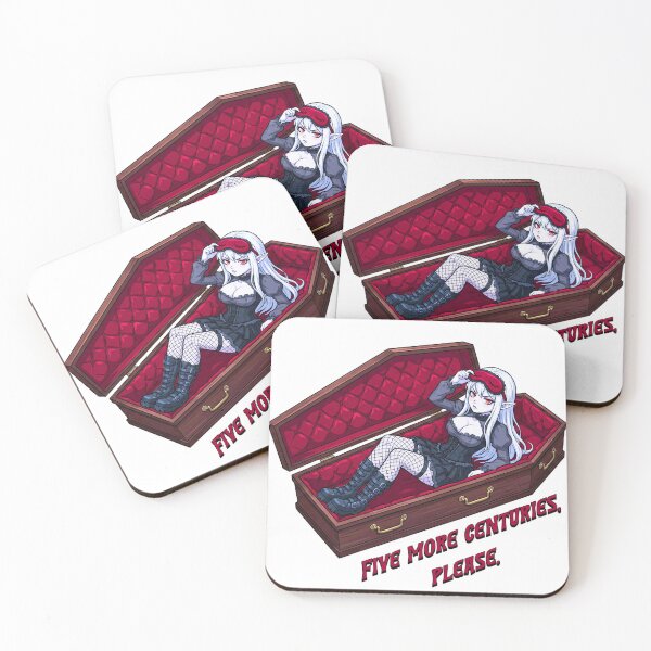 Item preview, Five More Centuries Please: Sleeping Vampire in Coffin designed and sold by SkinnyFlatWhite.
