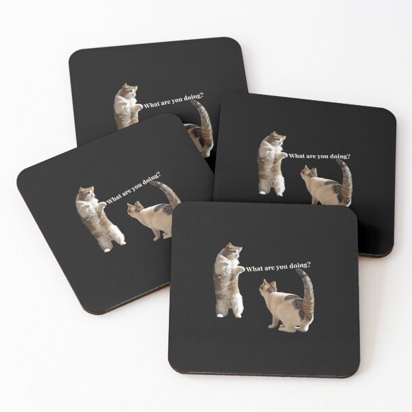 Item preview, What Are You Doing? – Funny Cats Moment Minimal Design designed and sold by MB-CatPrints.