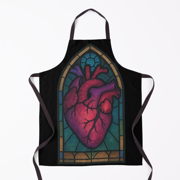 Item preview, Stained Glass Anatomical Heart – Gothic Cathedral Aesthetic designed and sold by Mouraludia.