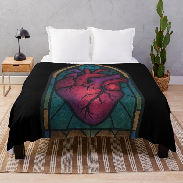 Item preview, Stained Glass Anatomical Heart – Gothic Cathedral Aesthetic designed and sold by Mouraludia.