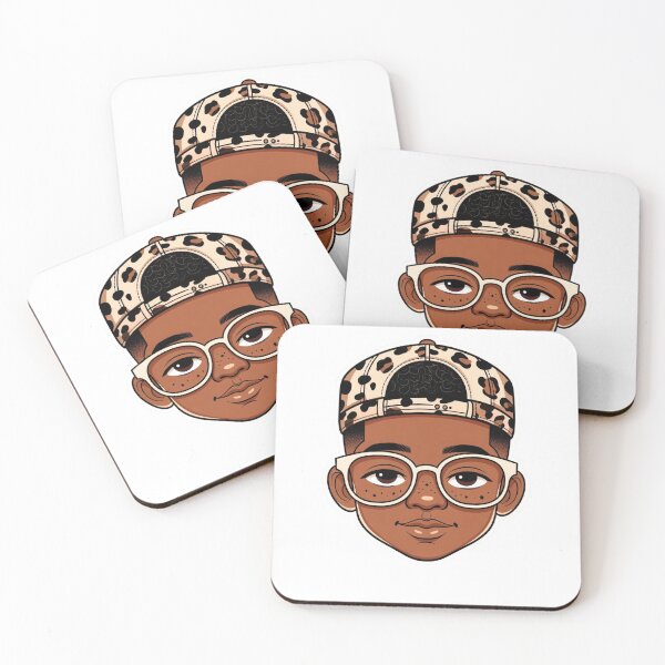 Item preview, Chibi Melanin Boy Leopard Glasses Vibrant designed and sold by GrumpySableye.