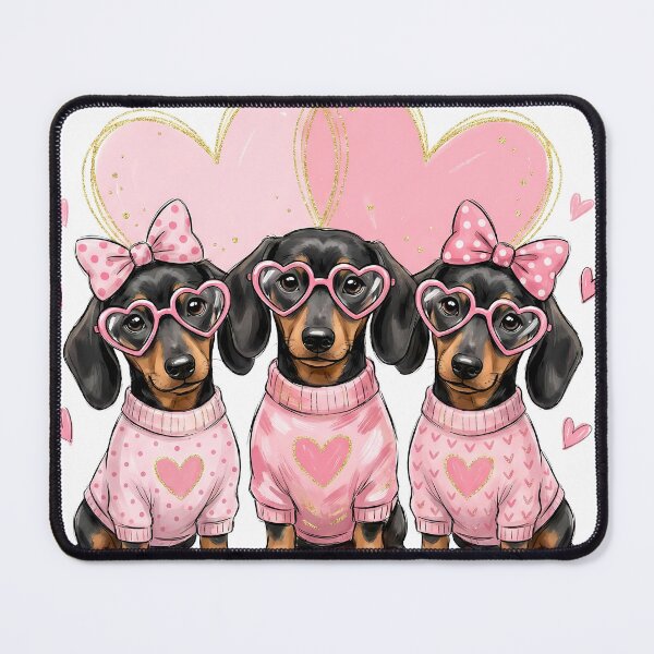 Item preview, Dachshunds  Doxies  Wiener Dogs, Weenie Dogs, Valentine's Day  Hearts  Love    Pink designed and sold by Bichon Boutique.