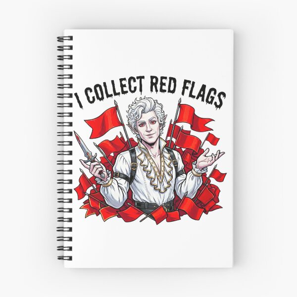 Item preview, I Collect Red Flags: Handsome Vampire Dating Humor designed and sold by SkinnyFlatWhite.