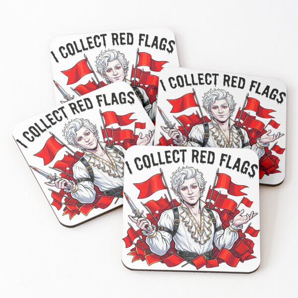 Item preview, I Collect Red Flags: Handsome Vampire Dating Humor designed and sold by SkinnyFlatWhite.