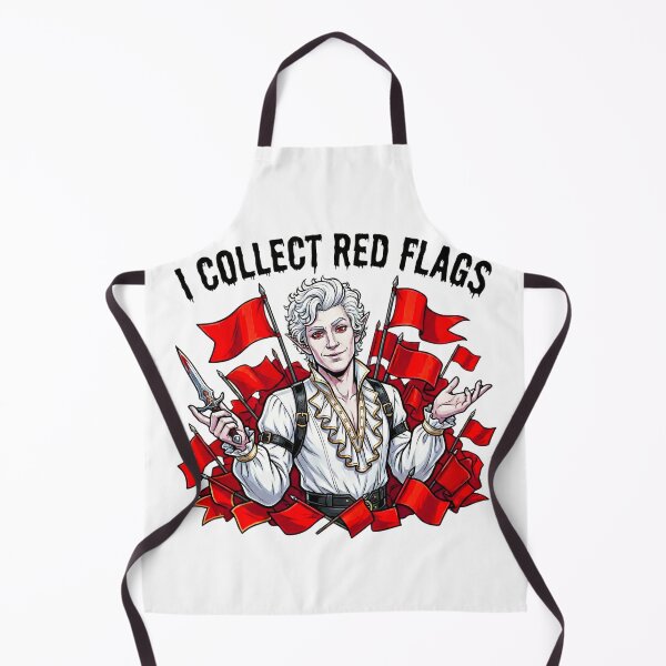 Item preview, I Collect Red Flags: Handsome Vampire Dating Humor designed and sold by SkinnyFlatWhite.