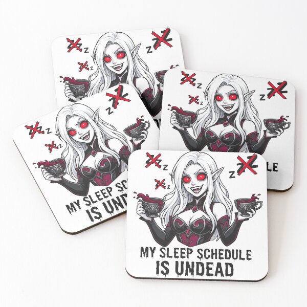 Item preview, My Sleep Schedule Is Undead: Caffeinated Vampire designed and sold by SkinnyFlatWhite.
