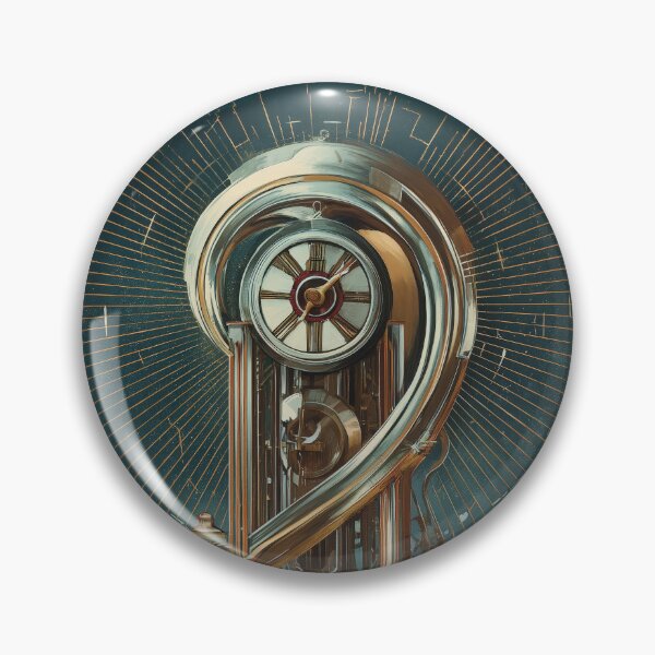 Item preview, The Time Machine Art Deco Poster - Retro Futurist Sci-Fi Design designed and sold by Juuskus.