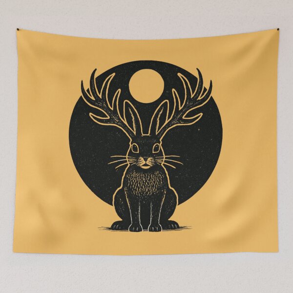 Item preview, Jackalope Under the Moon designed and sold by CryptidOutfittersCo.