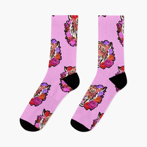 Item preview, Floral tiger designed and sold by beesocks.