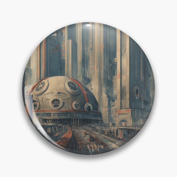 Item preview, Metropolis Retro-Futurist Poster – Soviet Constructivist Dystopian Cityscape designed and sold by Juuskus.