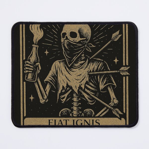 Item preview, The Rebel Tarot Card – Skeleton With Fire | Fiat Ignis | Gothic Occult Vintage Illustration designed and sold by Youpiworld.